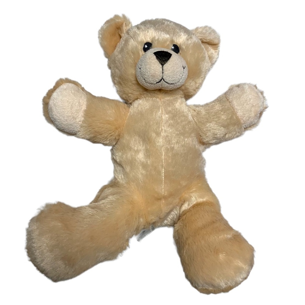 🆕 Teddy Bear Beige Tan Super Soft Fuzzy Stuffed Animal Plush Embroidered Doll